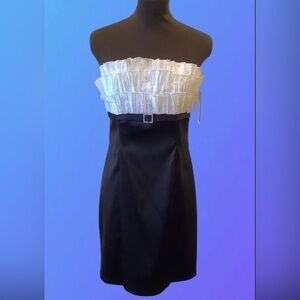 Roberta Warren Cocktail Black &White Y2K Party Dress 9/10